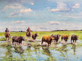 Rodeando vacas