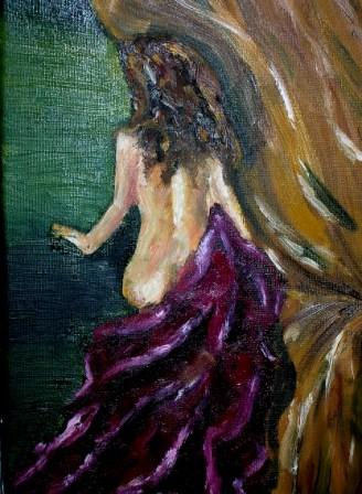 Solitude Oil Textile Nude Paintings