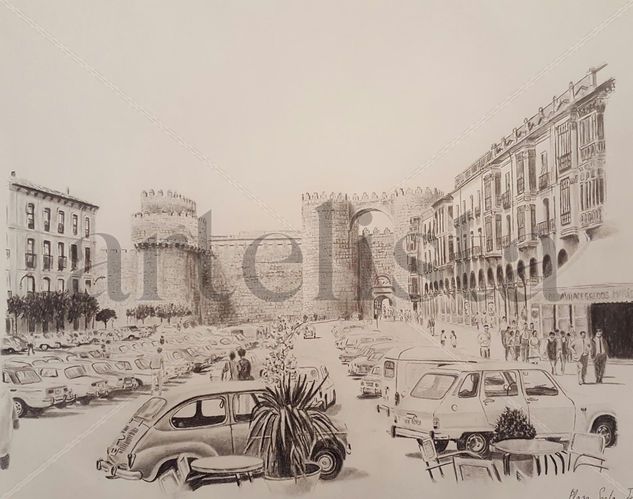 PLAZA SANTA TERESA AVILA 1971 Pencil