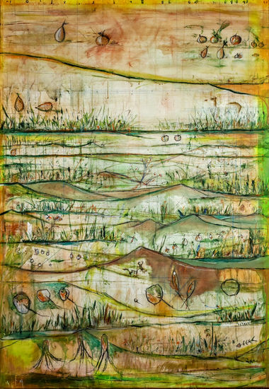 El jardín de Petracos Mixed media Canvas Landscaping