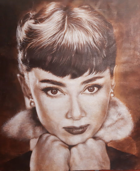 Audrey Oil Canvas Portrait