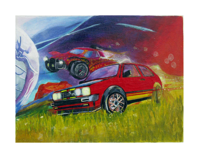 AUTO ROJO ABRIL 2023 Acrylic Canvas Others