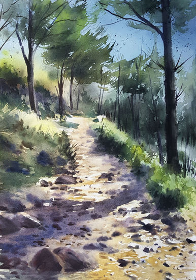 ruta en mijas Watercolour Paper Landscaping