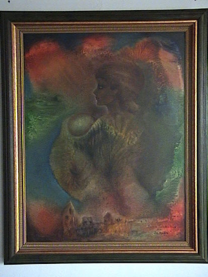 Orgullo de Madre Oil Canvas Figure Painting