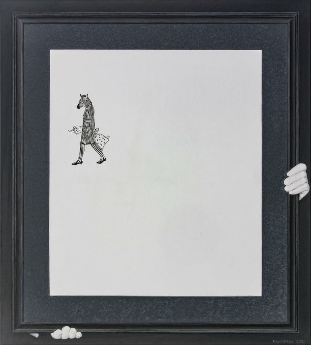 Hyperrealistic painting "Just  Postmodern..."