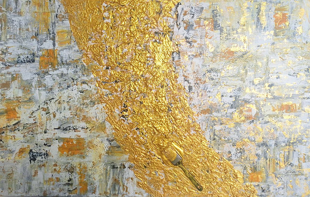 Glänzend Gold , gelb, Heller freundlivhe farben Acrylic Canvas Others