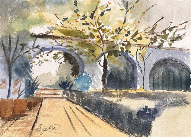 Patio de Cordoba Watercolour Paper Landscaping