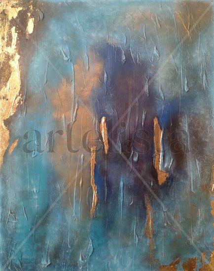 Blue rain Acrylic Canvas Others