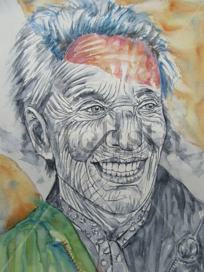 Chavela Vargas Watercolour Paper Portrait