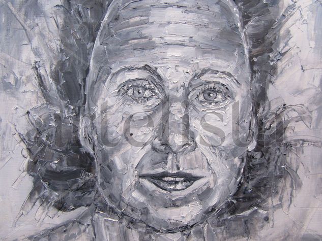 Gala Oil Paper Portrait