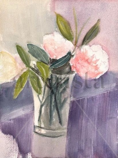 Jarrón de flores Watercolour Paper Floral Painting