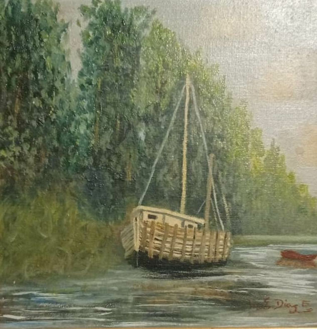 Rio maule con falucho de Maria Emilia Diaz