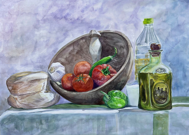 Gazpacho Watercolour Paper Still Life Paintings