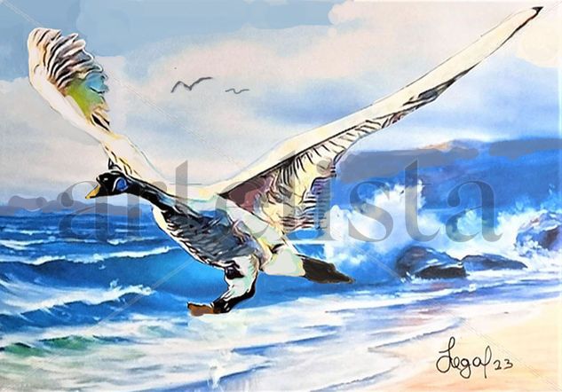 El Vuelo del Pato Watercolour Card Animals