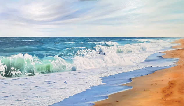 Las olas Óleo Lienzo Marina