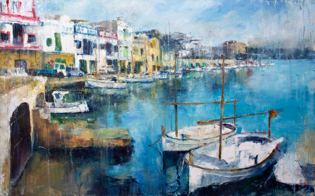 Porto Colom 2023 Óleo Lienzo Marina