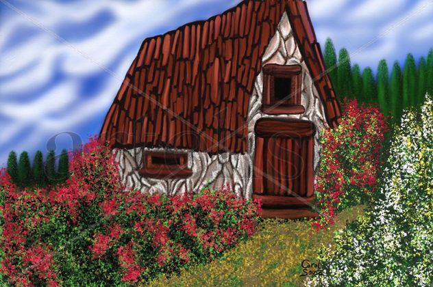 CABAÑA RÚSTICA EN PRIMAVERA