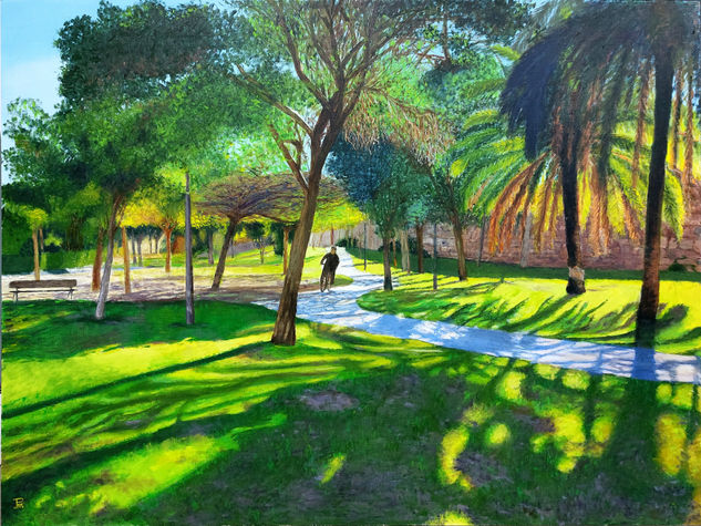 CONTRALUZ EN BLANQUERIAS Oil Panel Landscaping