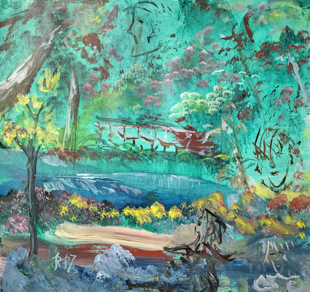 In the park. ABSTRACT..Paseando por un mundo desconocido..