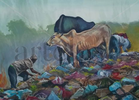 Vacas en vertederos