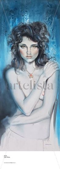 azul Acrylic Canvas Nude Paintings