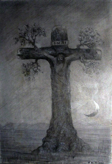 Metaphor of Life,Silverpoint drawing by Alberto Thirion Others