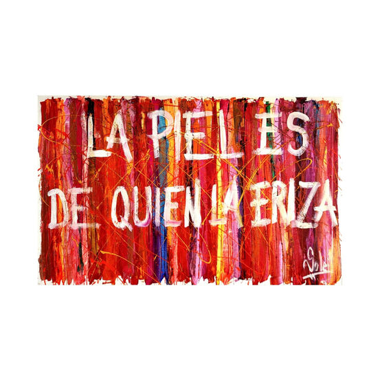 L piel es de quien la eriza Acrylic Canvas Others