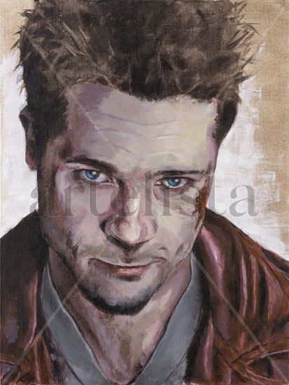 Tyler Durden (Brad Pitt) Acrylic Panel Portrait