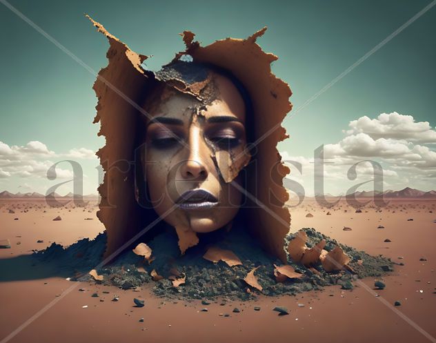 Mujer En El Desierto Naciente