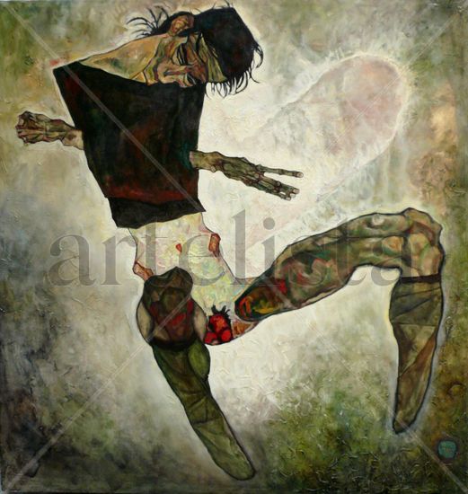 Visionario / Visionary Mixed media Canvas Figure Painting