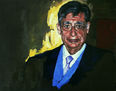 Retrato de hombre sobre fondo marrón / Portrait of a Man with Brown background