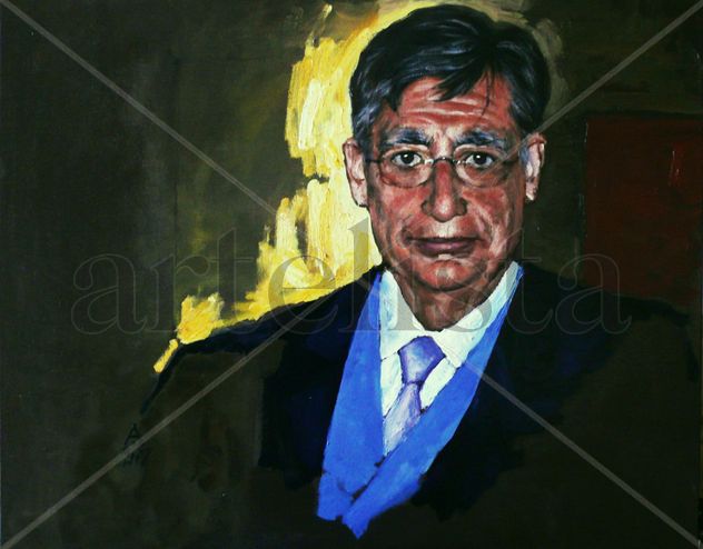 Retrato de hombre sobre fondo marrón / Portrait of a Man with Brown background
