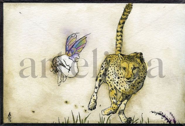 Hada y leopardo // Fairy and Leopard