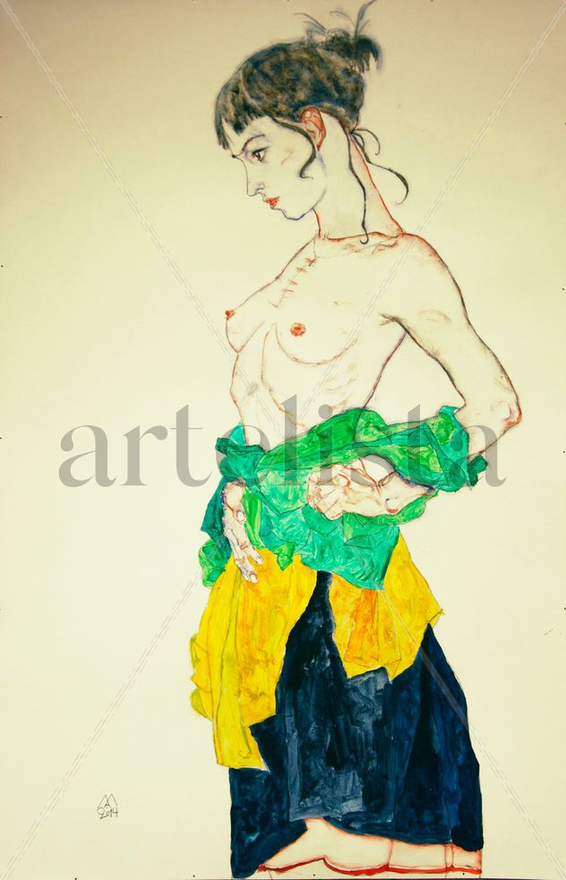Mujer de perfil con el torso desnudo / Woman in Profile with Bare Torso