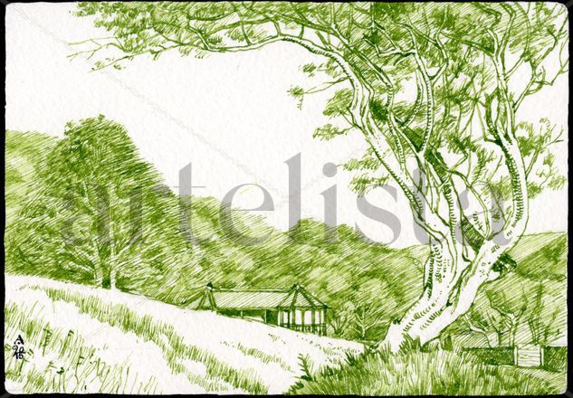 Paisaje verde / Green Landscape Ink