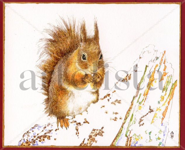 Ardilla invernal / Winter Squirrel Ink