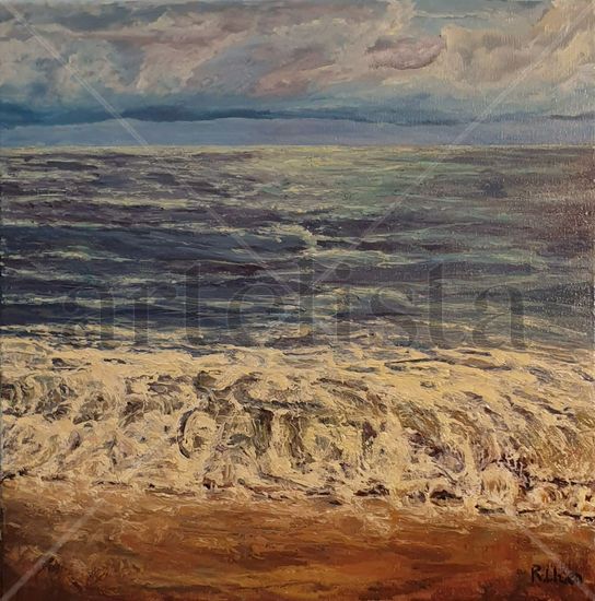 Romper la orilla Oil Canvas Marine Painting