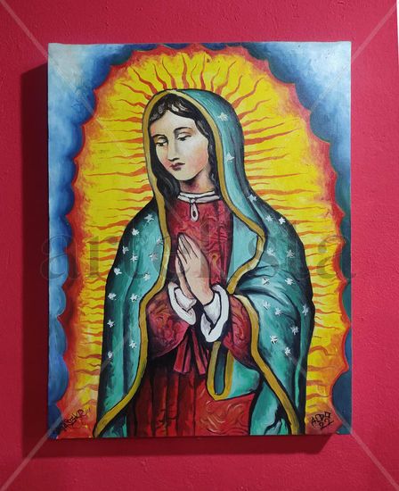 VIRGEN DE GUADALUPE Oil Canvas Portrait