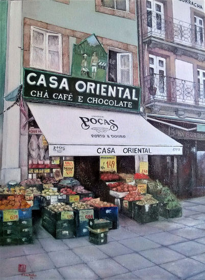 Casa Oriental- Oporto Oil Canvas Landscaping