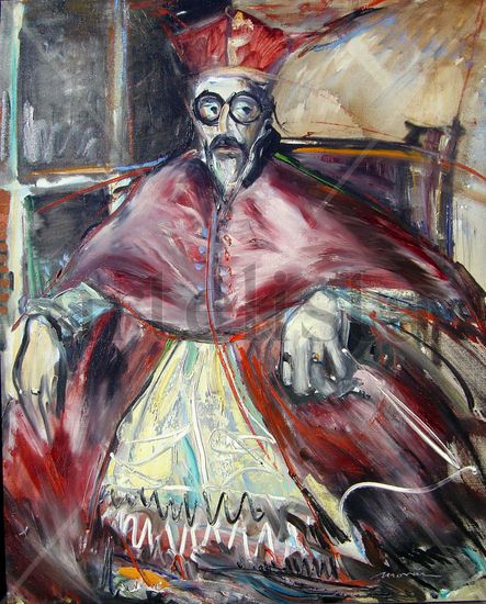 Fernándo Niño de Guevara (homenaje a El Greco) Oil Canvas Figure Painting