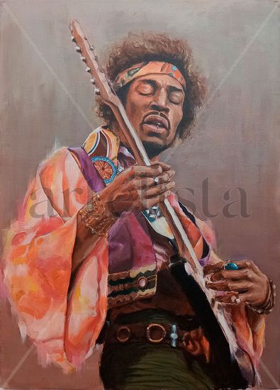 Jimi Hendrix Acrílico Lienzo Figura