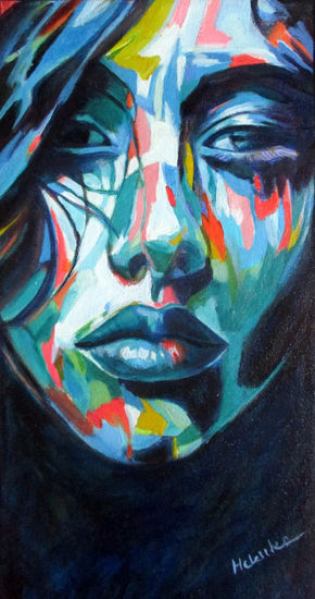 "Beautiful But Torn" Acrylic Canvas Portrait