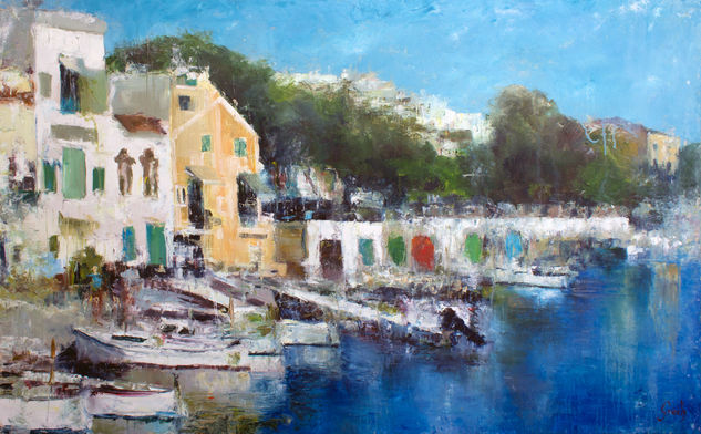 Porto Colom Junio Oil Canvas Marine Painting