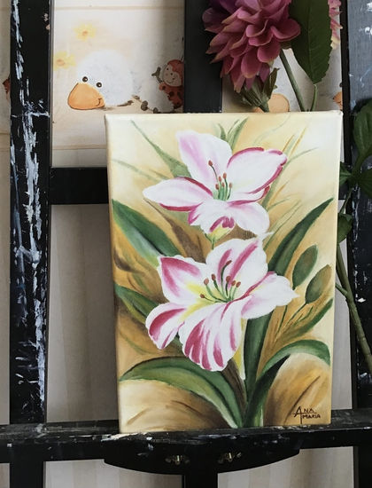 bunch of flwrs Oil Canvas Floral Painting