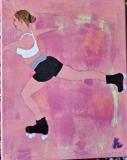 La patinadora Acrylic Canvas Figure Painting