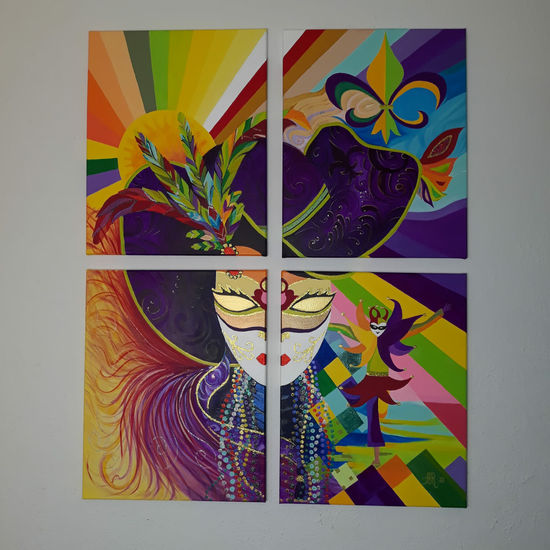 MARDI GRAS Acrylic Canvas Others