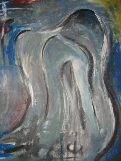 "Imagen de Humo" Acrylic Canvas Nude Paintings