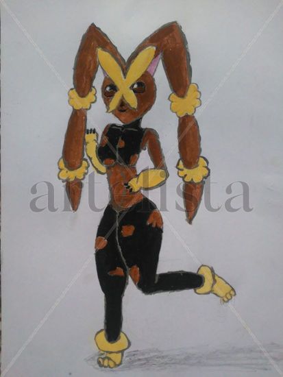 Mega Lopunny Técnica Mixta