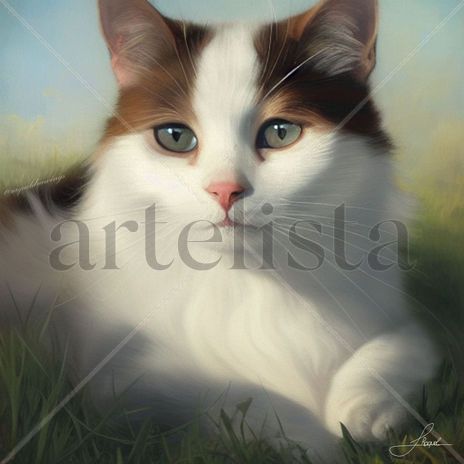 Gato blanco y marrón