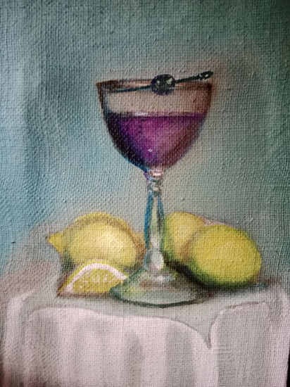 Coctel y limones Oil Canvas Still Life Paintings